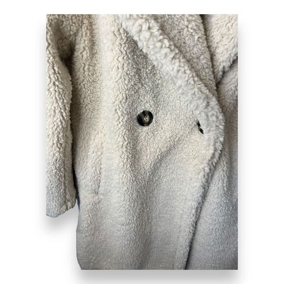 $415 Apparis Women's Ivory Faux Sherling Dble Breasted Sherpa Coat Jacket Sz XL - Picture 3 of 9